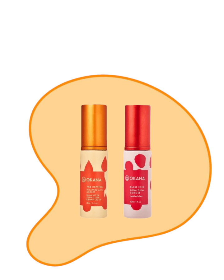 Vitamin A+C Serum + AHA/BHA Liquid exfoliant