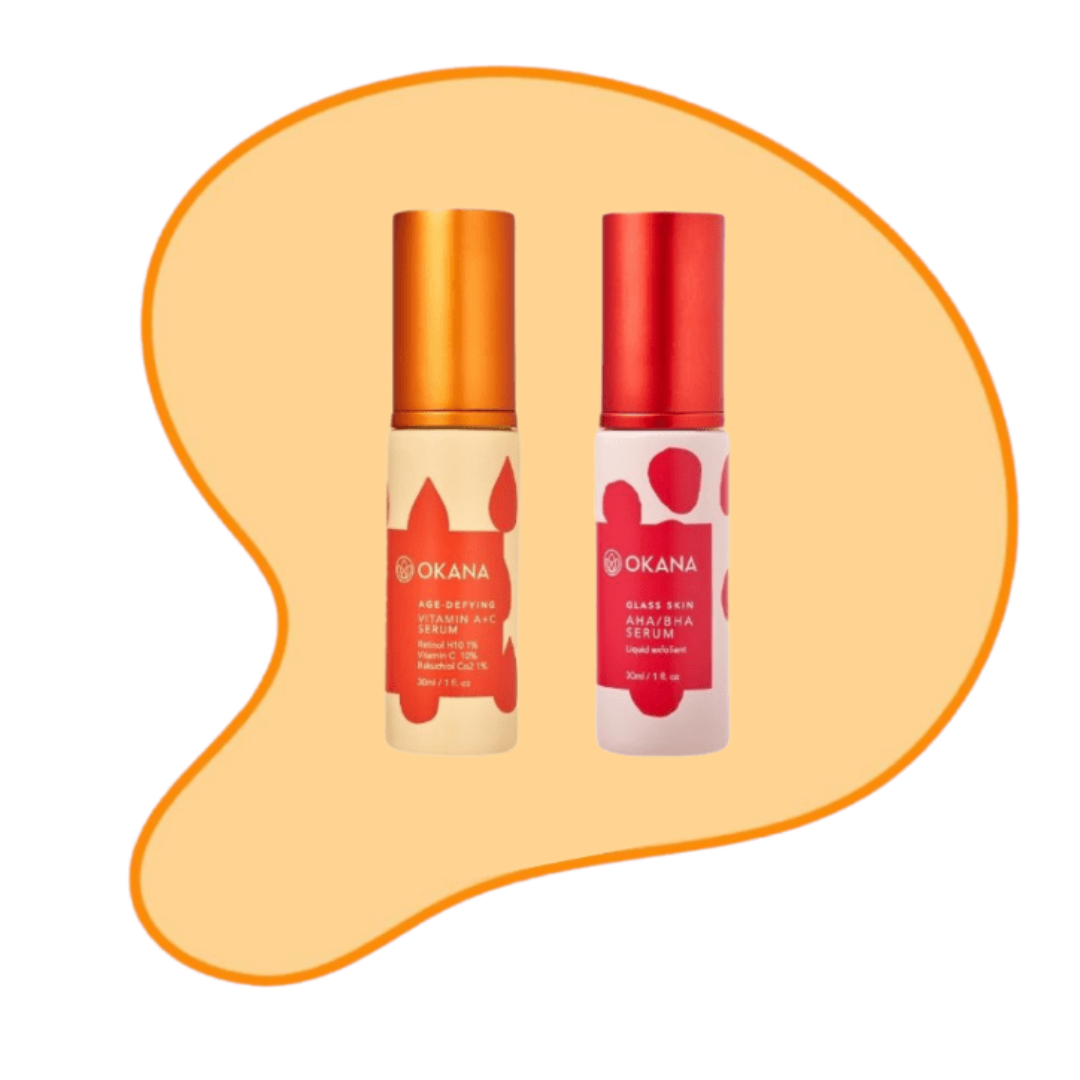 Vitamin A+C Serum + AHA/BHA Liquid exfoliant